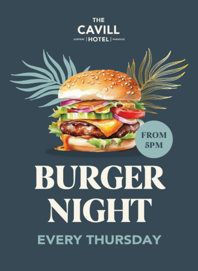 Burger Night at Cavill Hotel